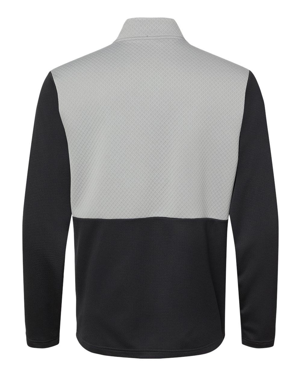 Textured Mixed Media Quarter-Zip Pullover [A532]