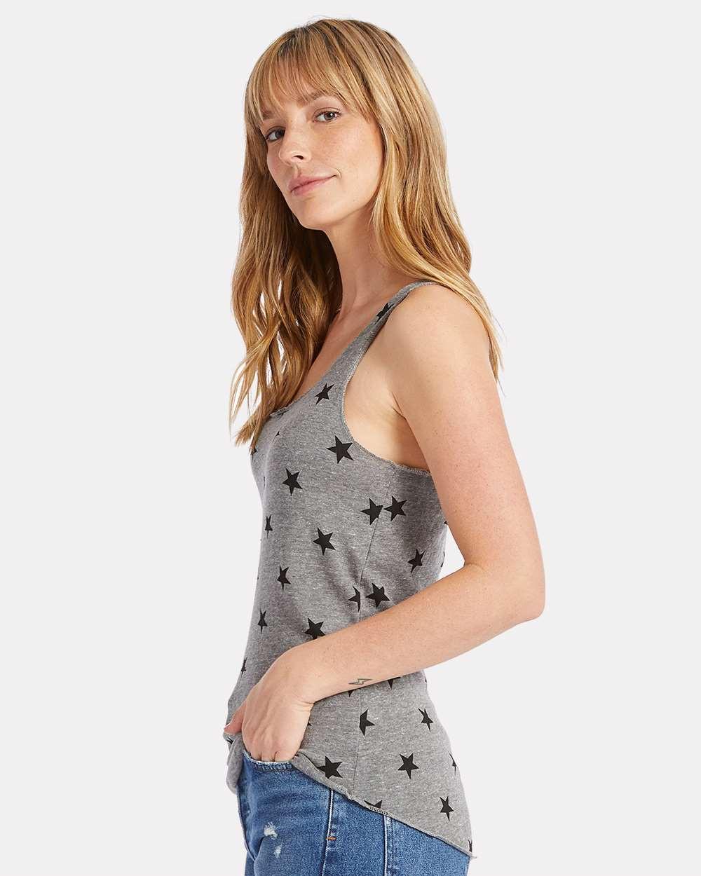 Women's Printed Meegs Eco-Jersey Racerback Tank [1927ea]