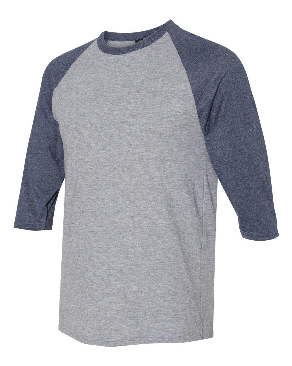 Triblend Raglan Three-Quarter Sleeve T-Shirt [6755]