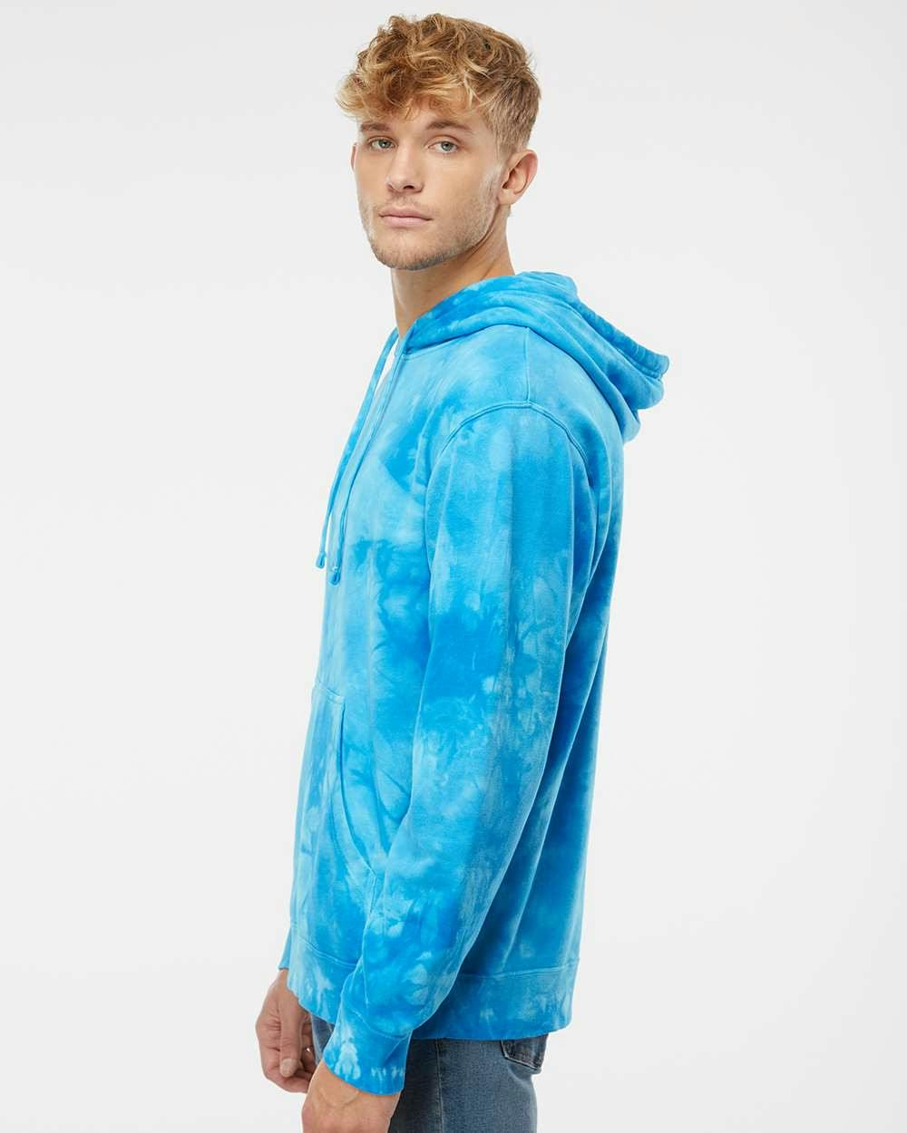 Midweight Tie-Dyed Hooded Sweatshirt [PRM4500TD]