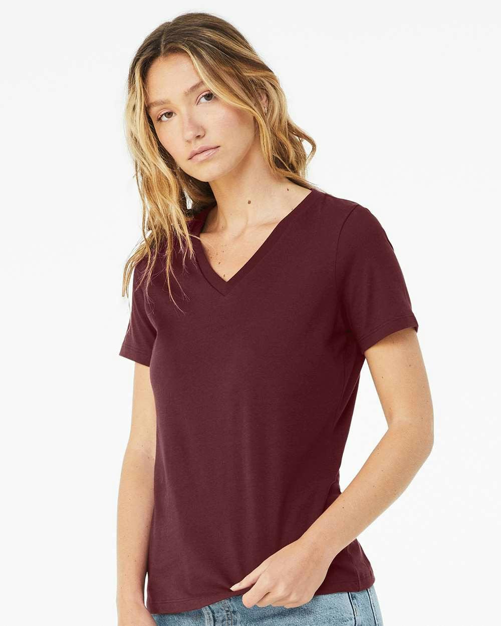 Women’s Relaxed Jersey V-Neck Tee [6405]