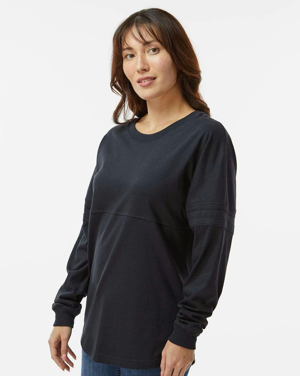 Women's Pom Pom Long Sleeve Jersey T-Shirt [BW3514]