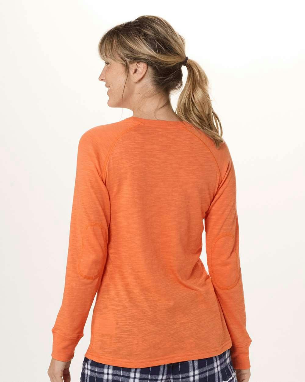 Women's Solid Preppy Patch Long Sleeve T-Shirt [BW3166]