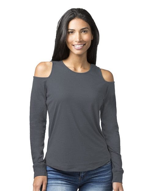 Women's Cold Shoulder Long Sleeve T-Shirt [T31]