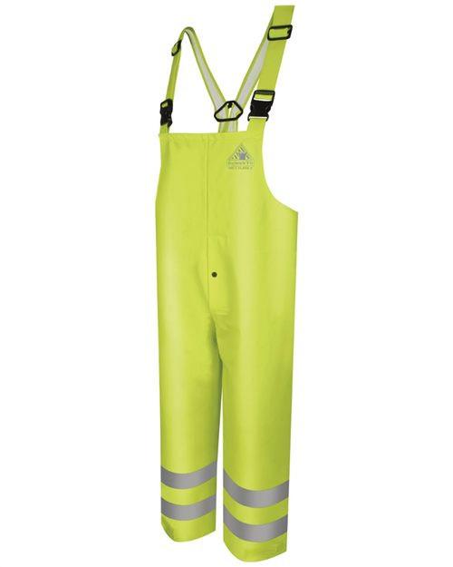 Hi-Visibility Flame-Resistant Rain Bib Overall - 10 oz. [BXN4]