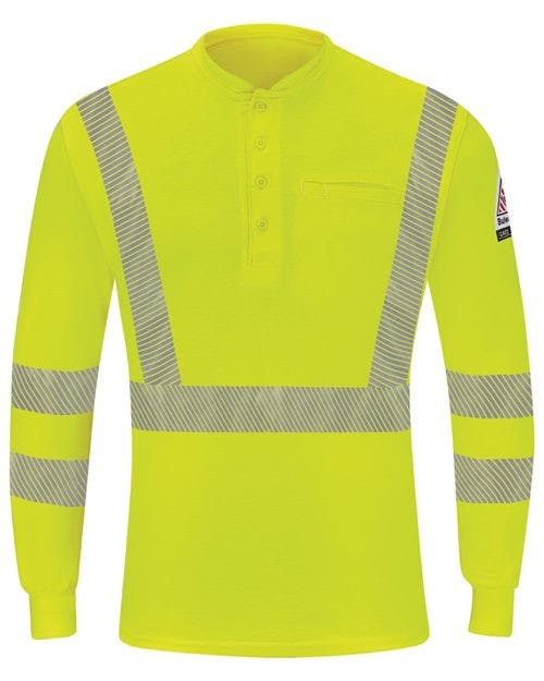 Hi-Visibility Lightweight Long Sleeve Henley [SML4]