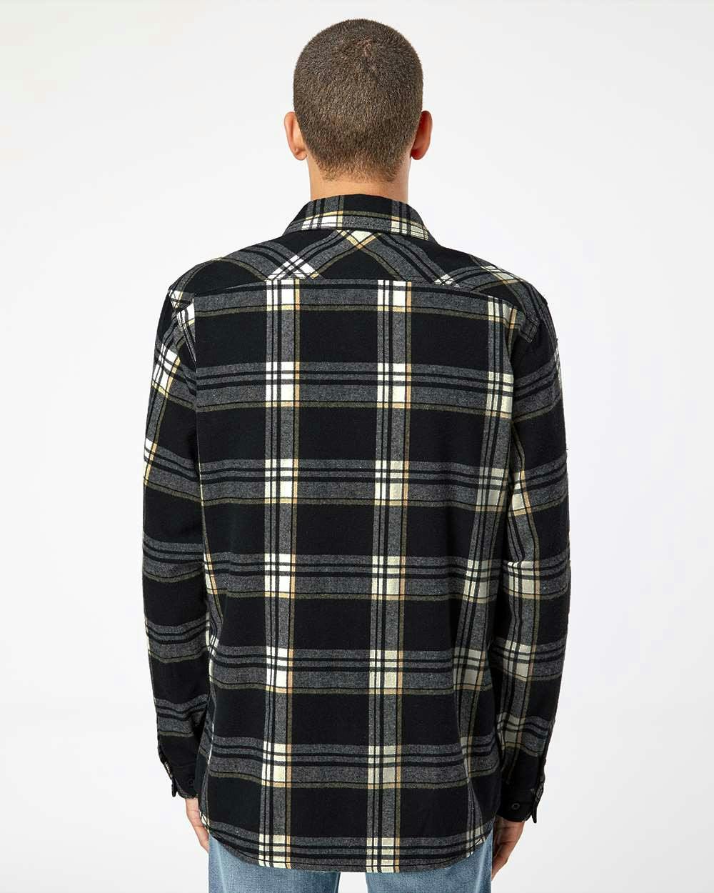 Open Pocket Long Sleeve Flannel Shirt [8212]