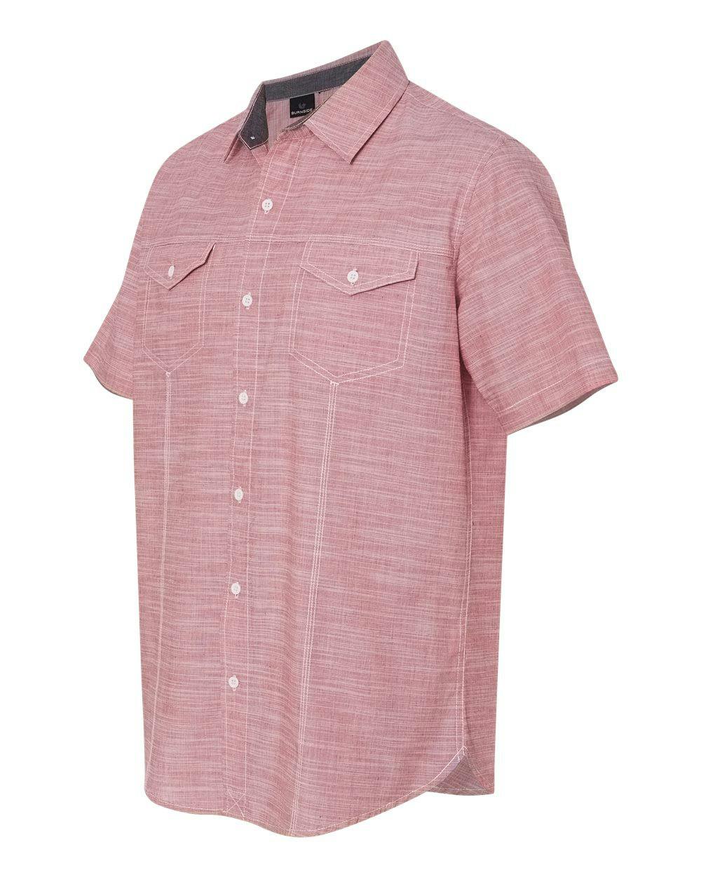 Textured Solid Short Sleeve Shirt [9247]