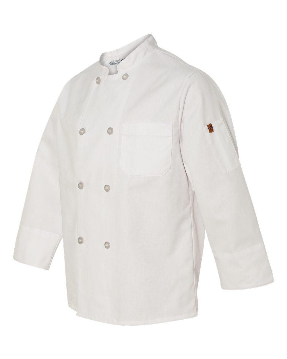 Button Chef Coat with Thermometer Pocket [0413]