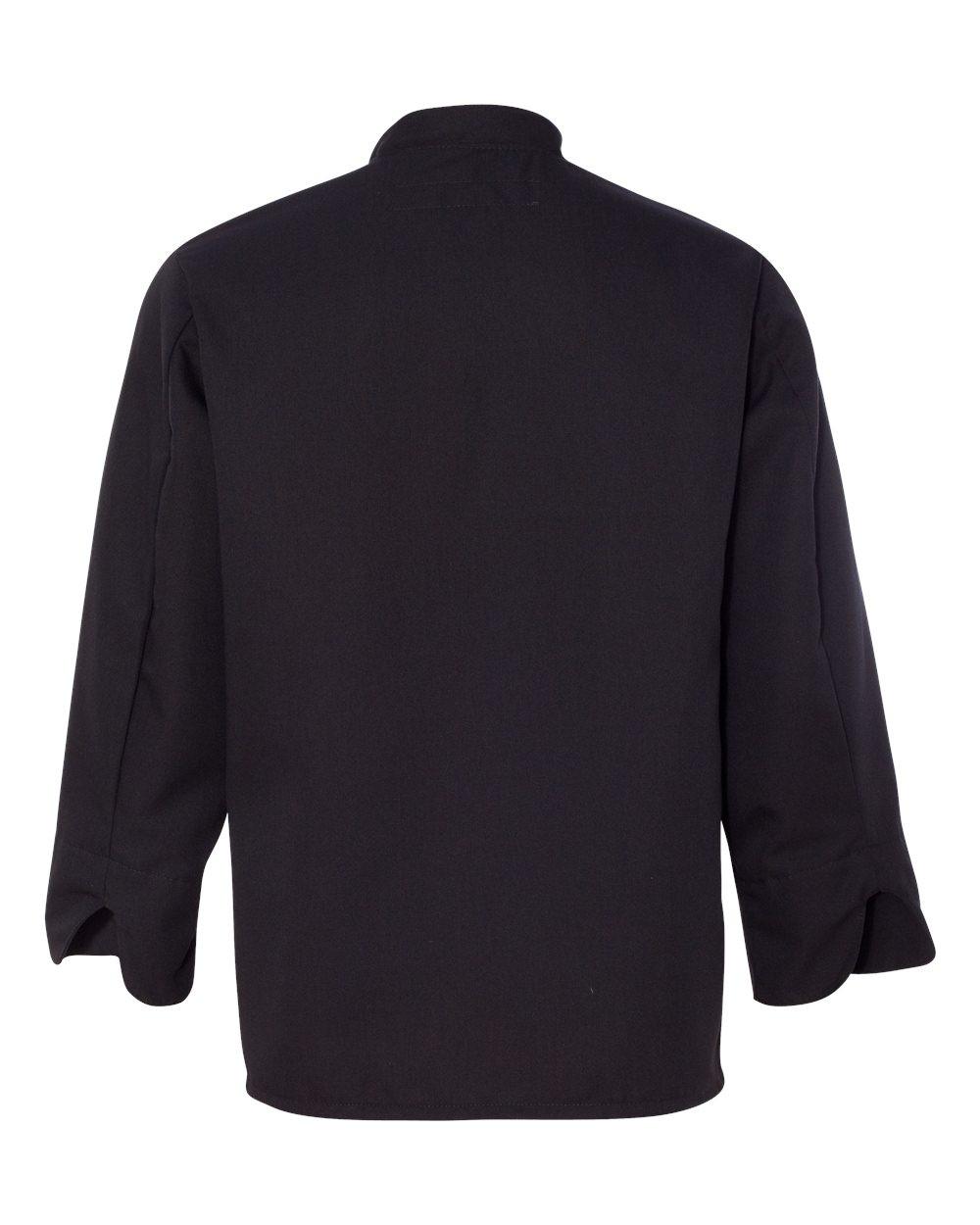 Ten Pearl Button Black Chef Coat [0425]