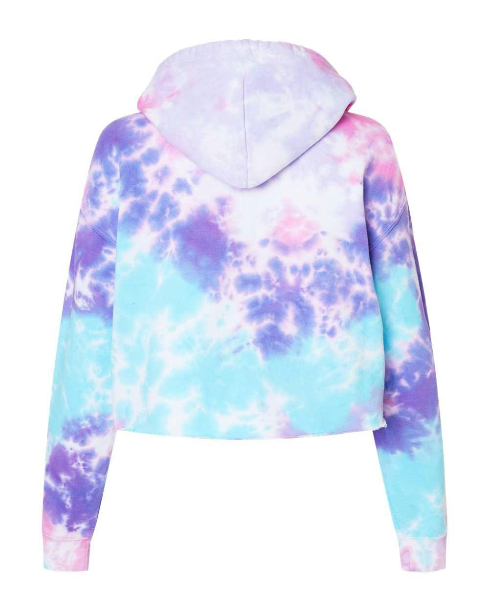 Women's Tie-Dyed Crop Hooded Sweatshirt [8333]