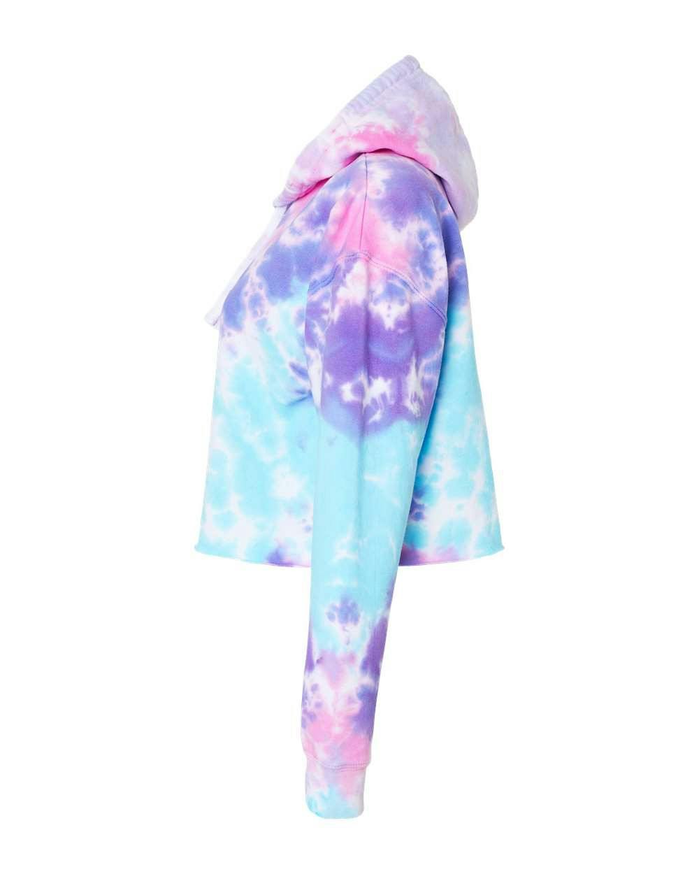 Women's Tie-Dyed Crop Hooded Sweatshirt [8333]