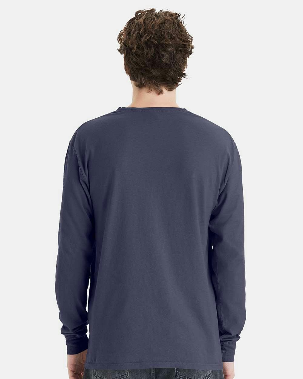 Garment-Dyed Long Sleeve T-Shirt With a Pocket [GDH250]