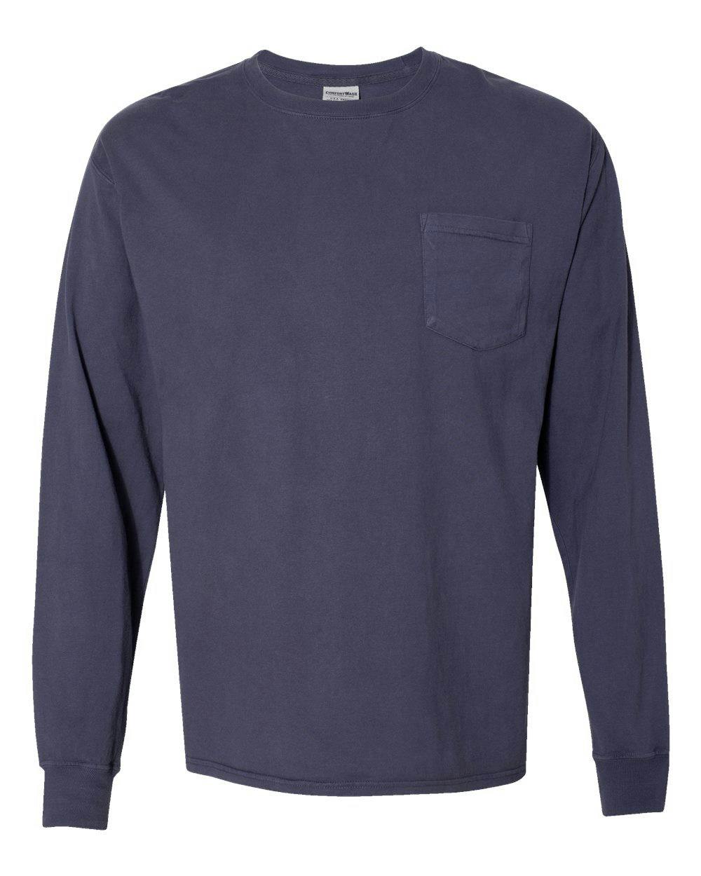 Garment-Dyed Long Sleeve T-Shirt With a Pocket [GDH250]