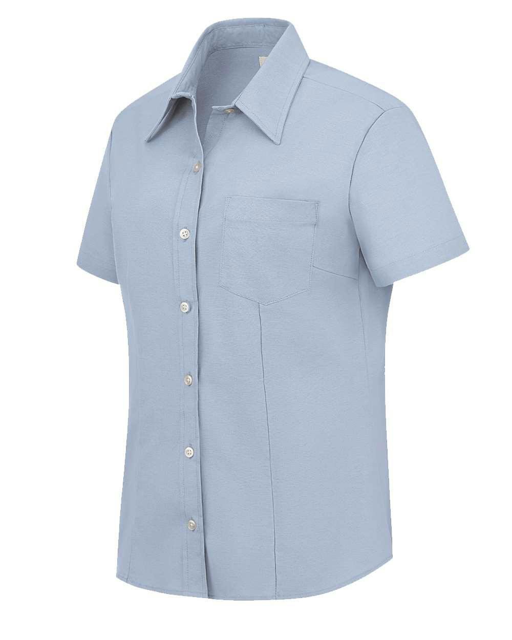 Women's Short Sleeve Stretch Oxford Shirt [S254]