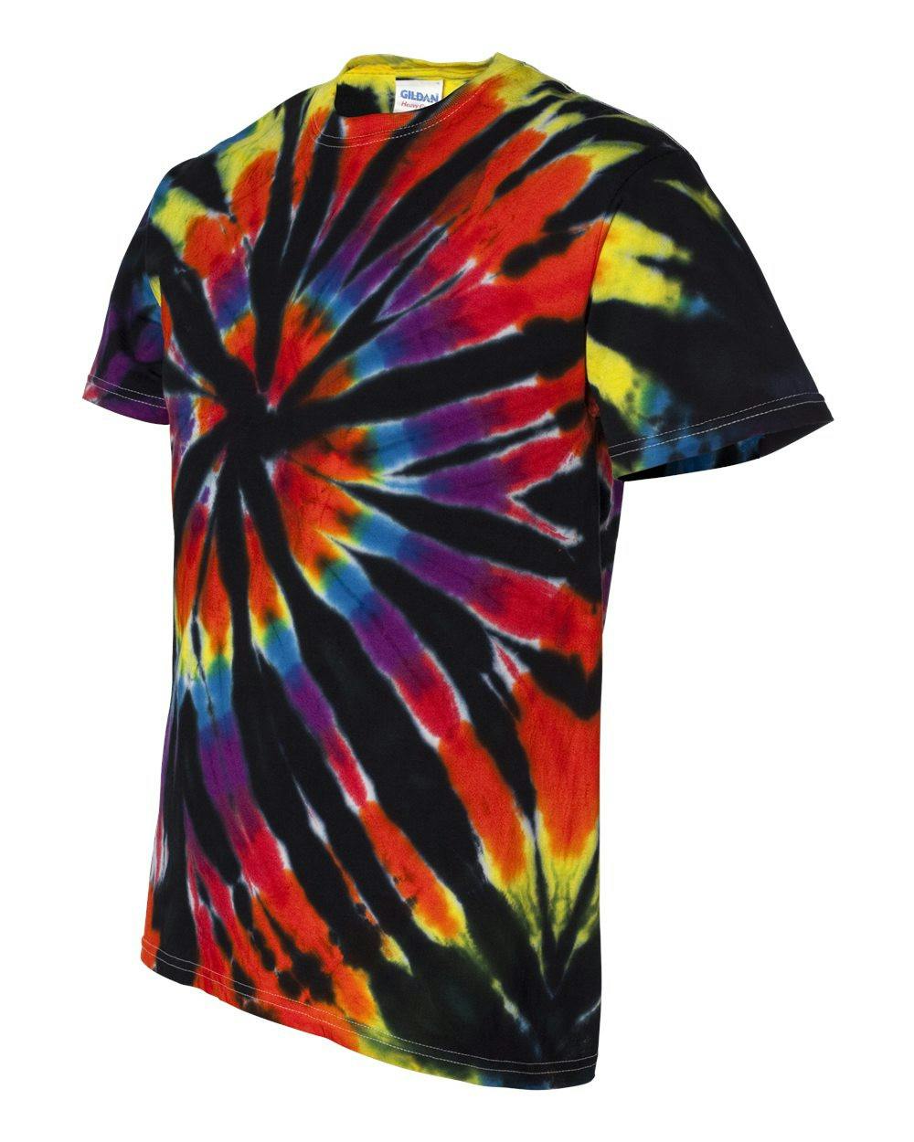 Rainbow Cut-Spiral Tie-Dyed T-Shirt [200TD]