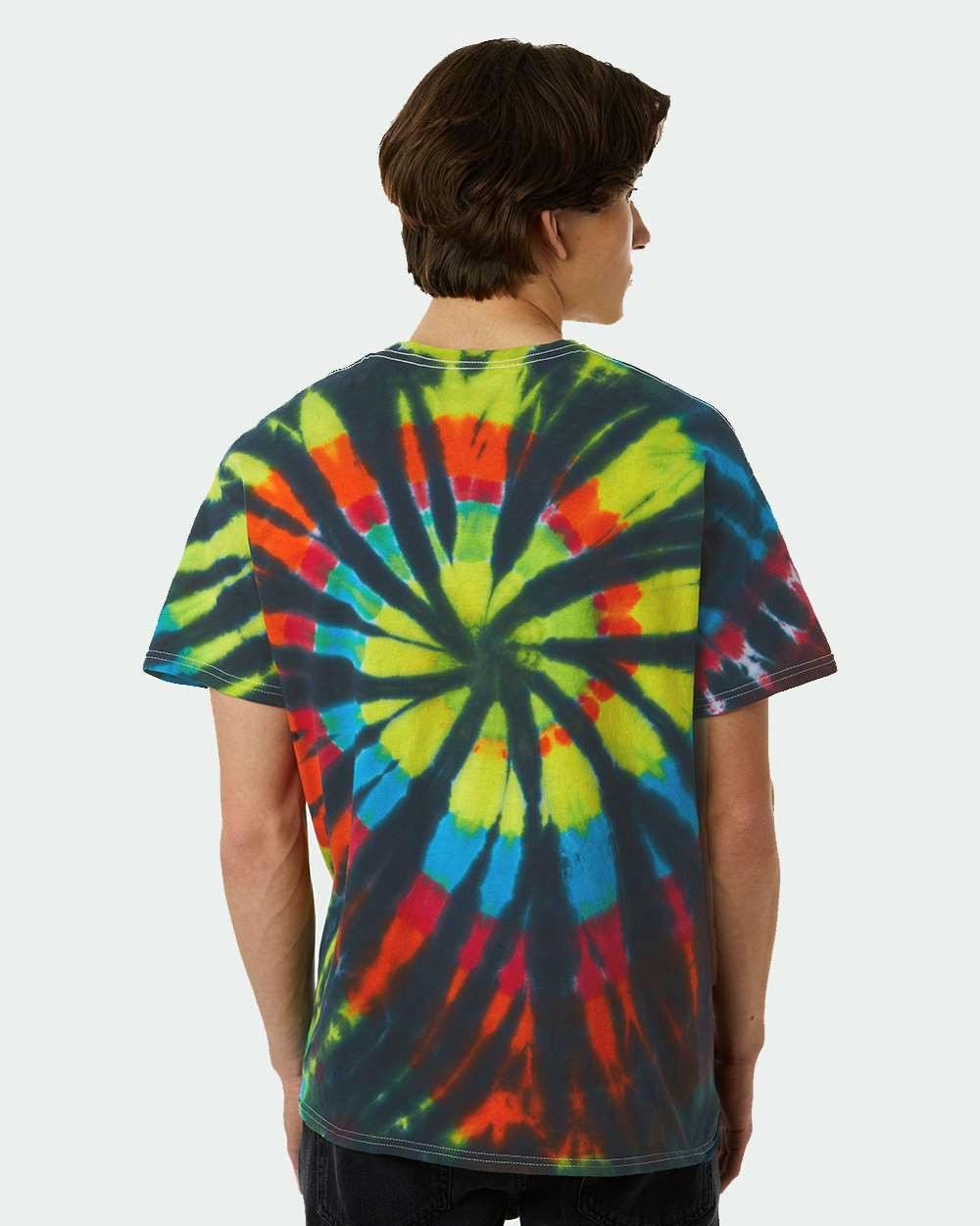 Rainbow Cut-Spiral Tie-Dyed T-Shirt [200TD]