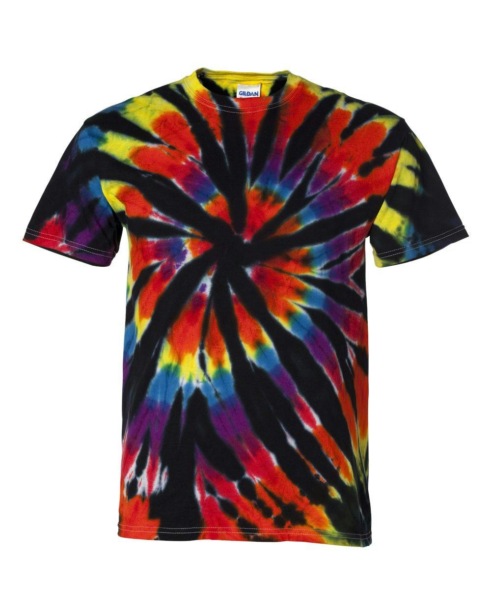 Rainbow Cut-Spiral Tie-Dyed T-Shirt [200TD]