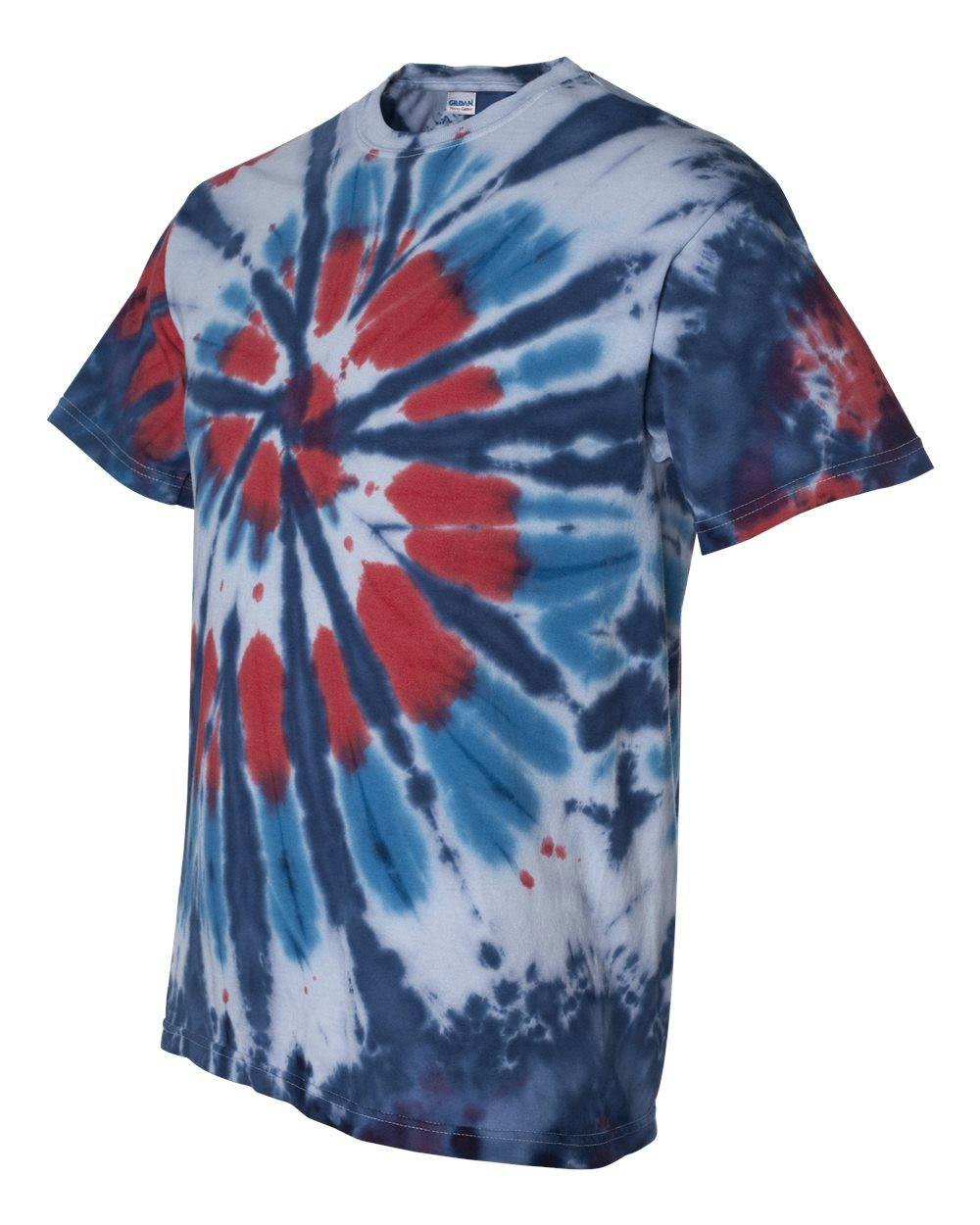 Multi-Color Cut-Spiral Tie-Dyed T-Shirt [200T2]