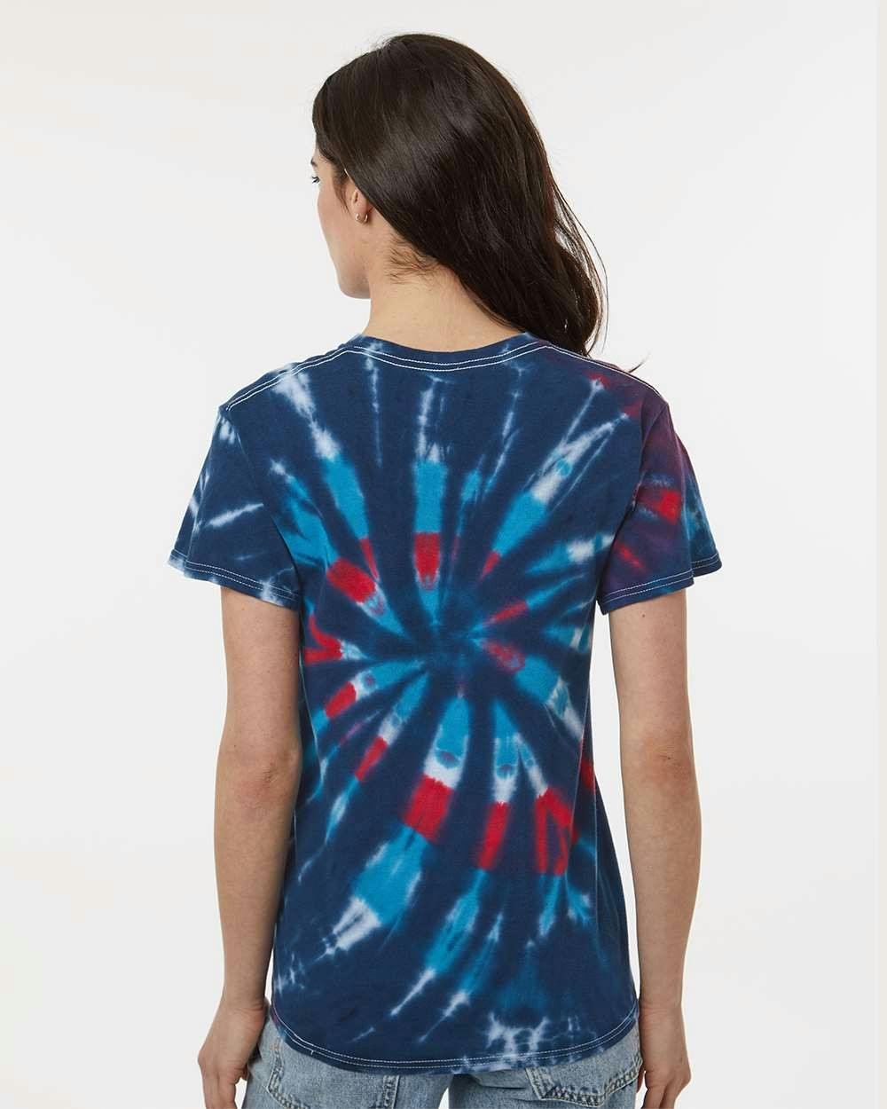 Multi-Color Cut-Spiral Tie-Dyed T-Shirt [200T2]