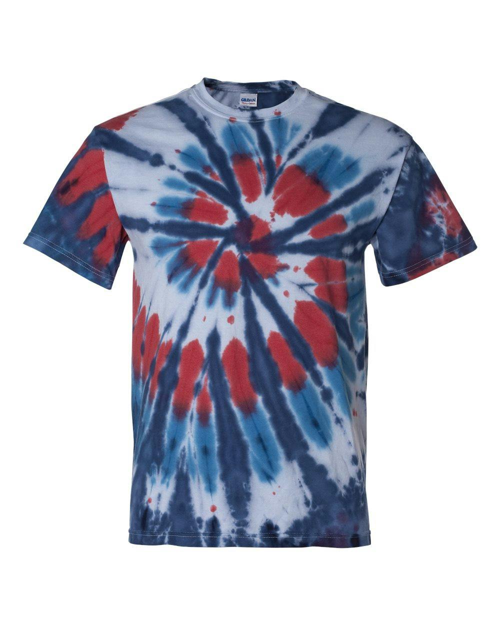 Multi-Color Cut-Spiral Tie-Dyed T-Shirt [200T2]