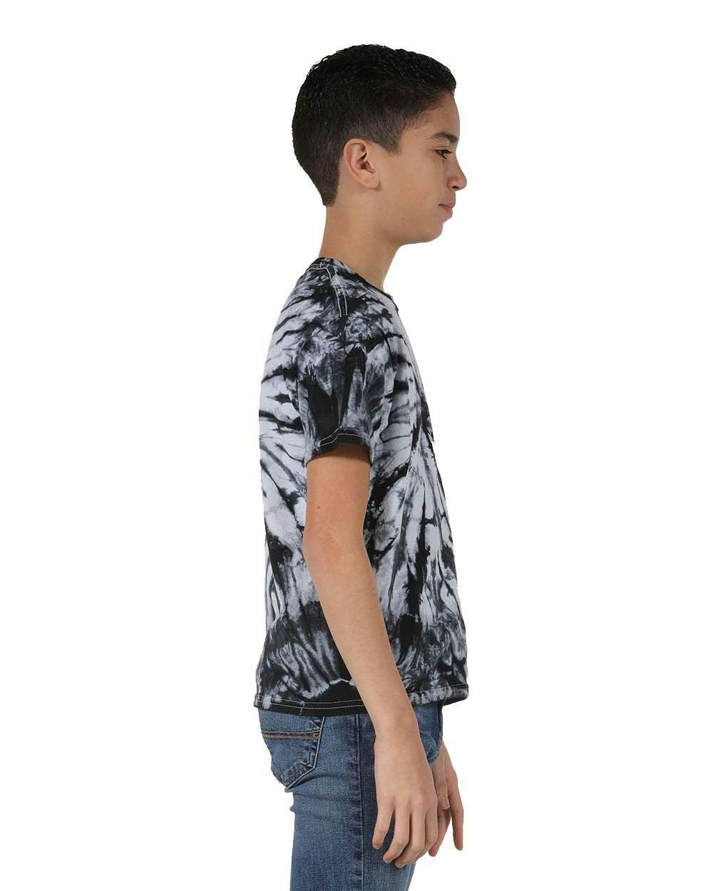 Youth Contrast Cyclone Tie-Dyed T-Shirt [20BCC]