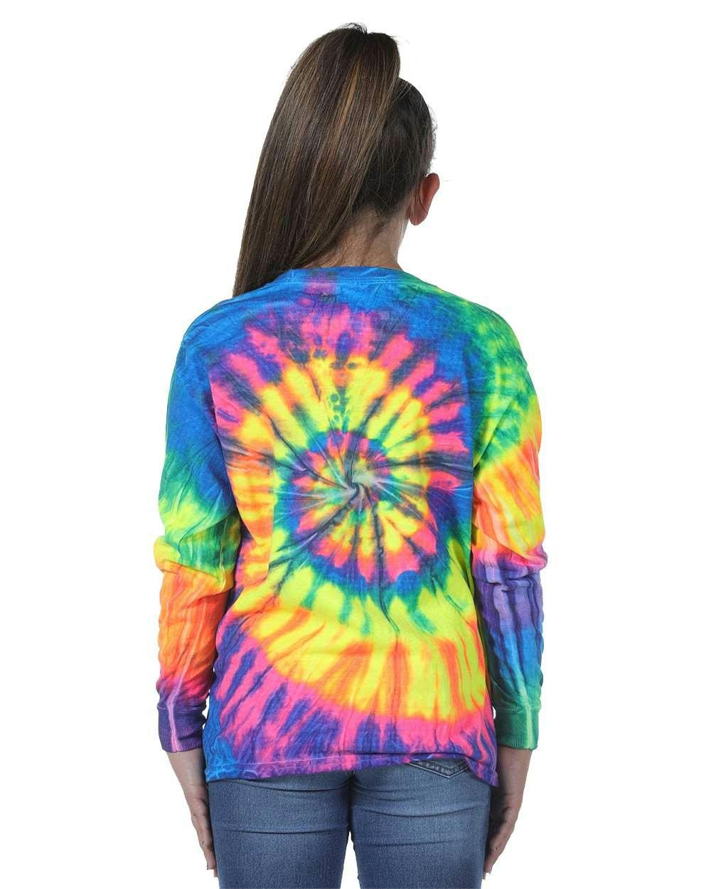 Youth Multi-Color Spiral Tie-Dyed Long Sleeve [24BMS]