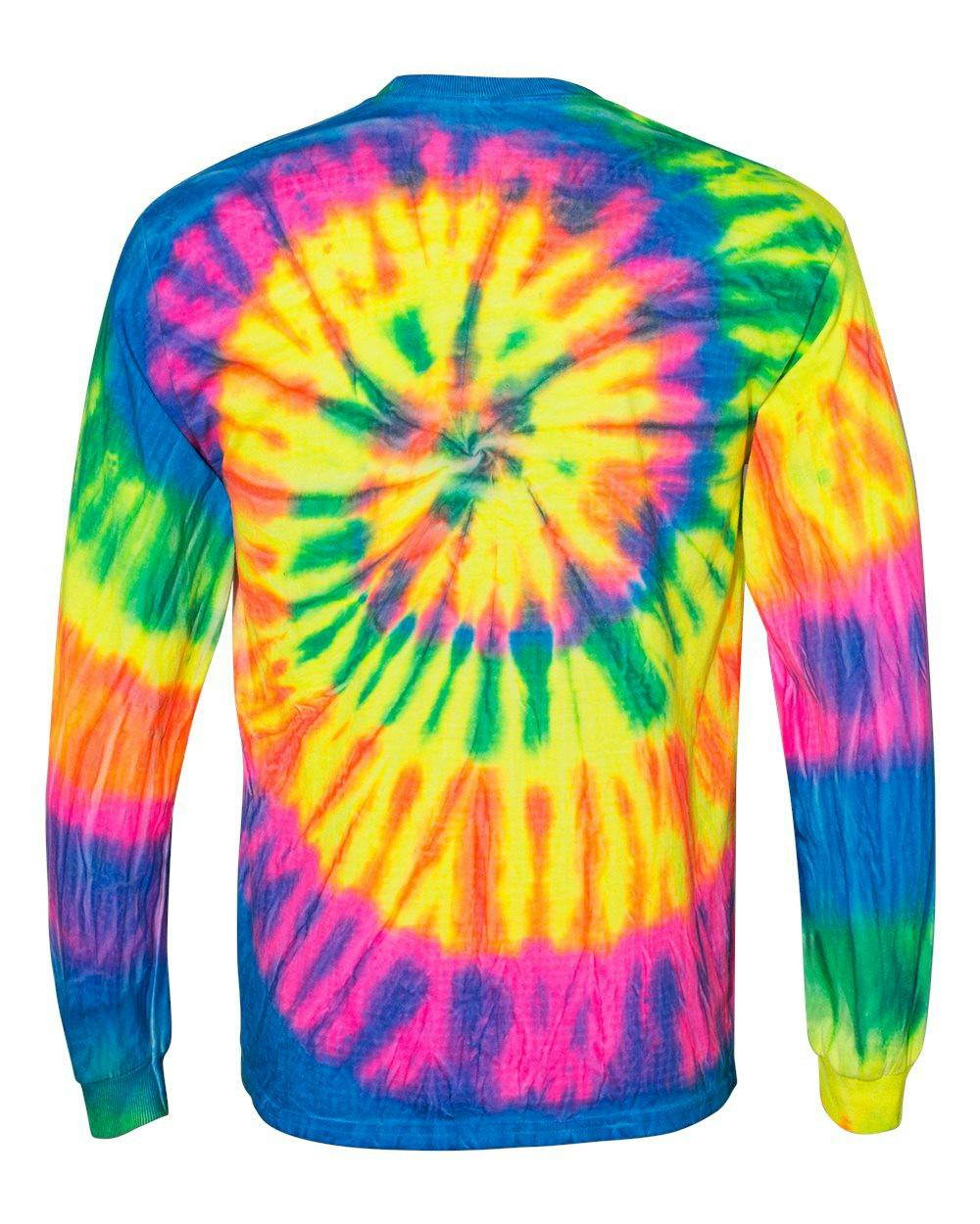 Multi-Color Spiral Tie-Dyed Long Sleeve T-Shirt [240MS]