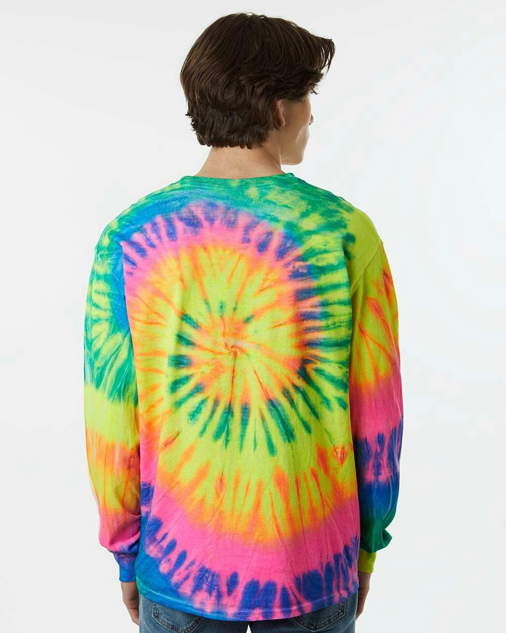 Multi-Color Spiral Tie-Dyed Long Sleeve T-Shirt [240MS]