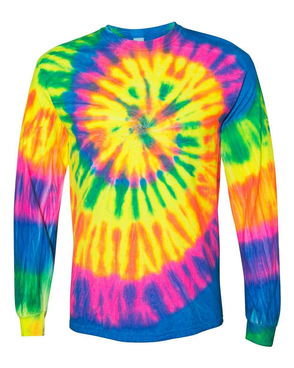 Multi-Color Spiral Tie-Dyed Long Sleeve T-Shirt [240MS]