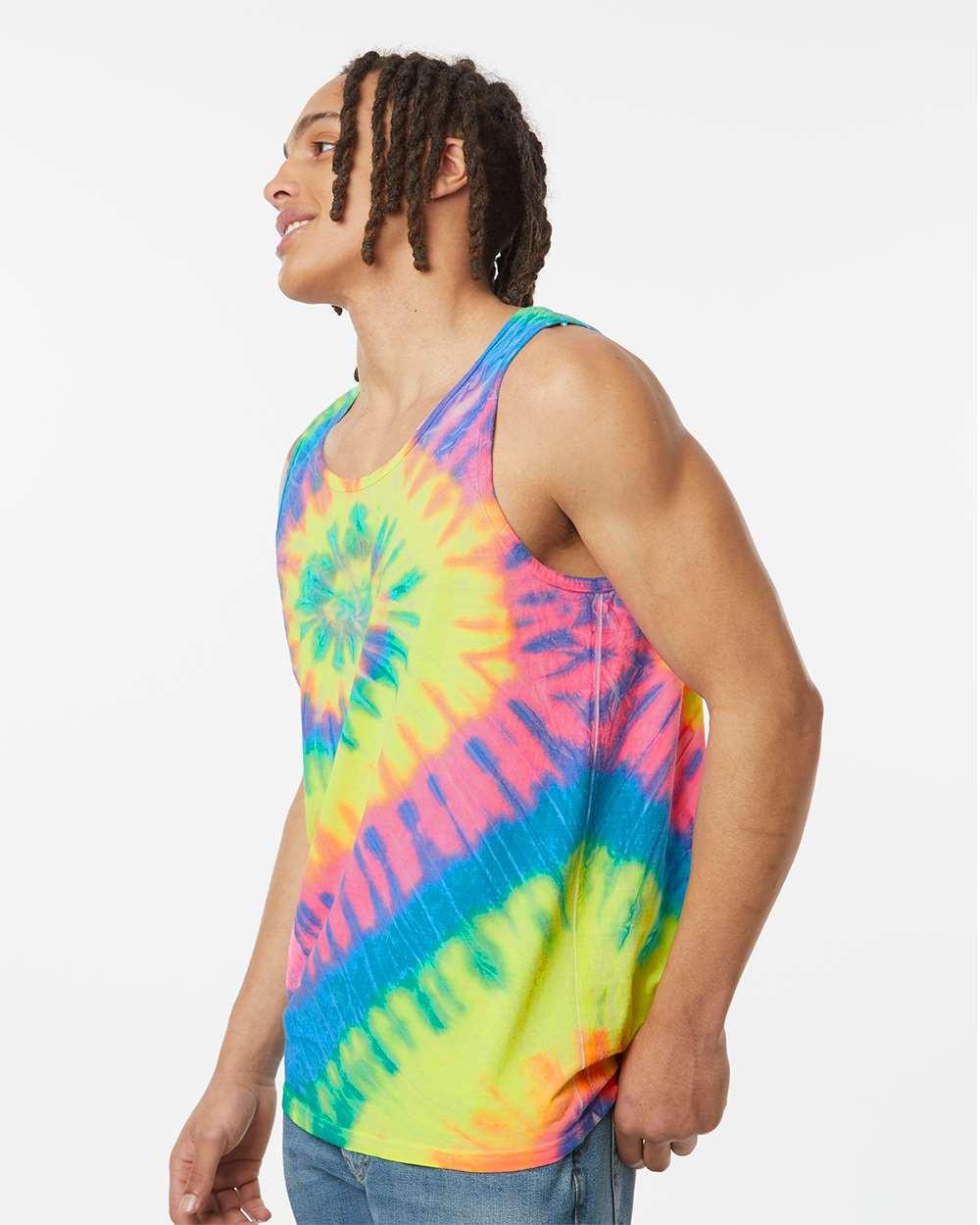 Multi-Color Spiral Tie-Dyed Tank Top [420MS]