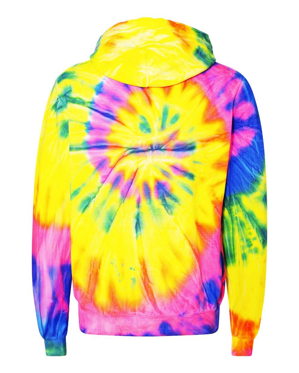 Multi-Color Spiral Tie-Dyed Hooded Sweatshirt [854MS]