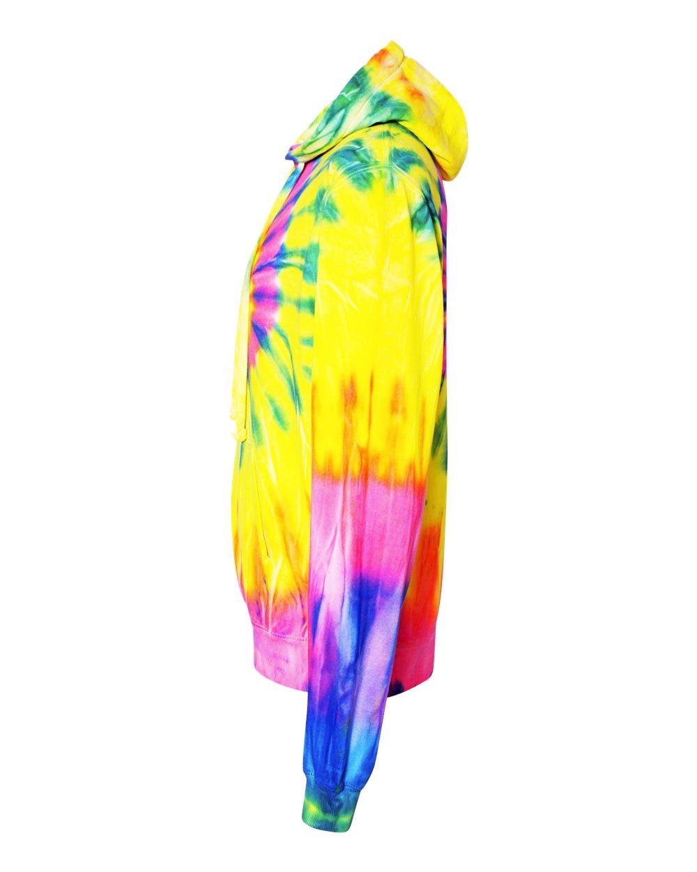 Multi-Color Spiral Tie-Dyed Hooded Sweatshirt [854MS]