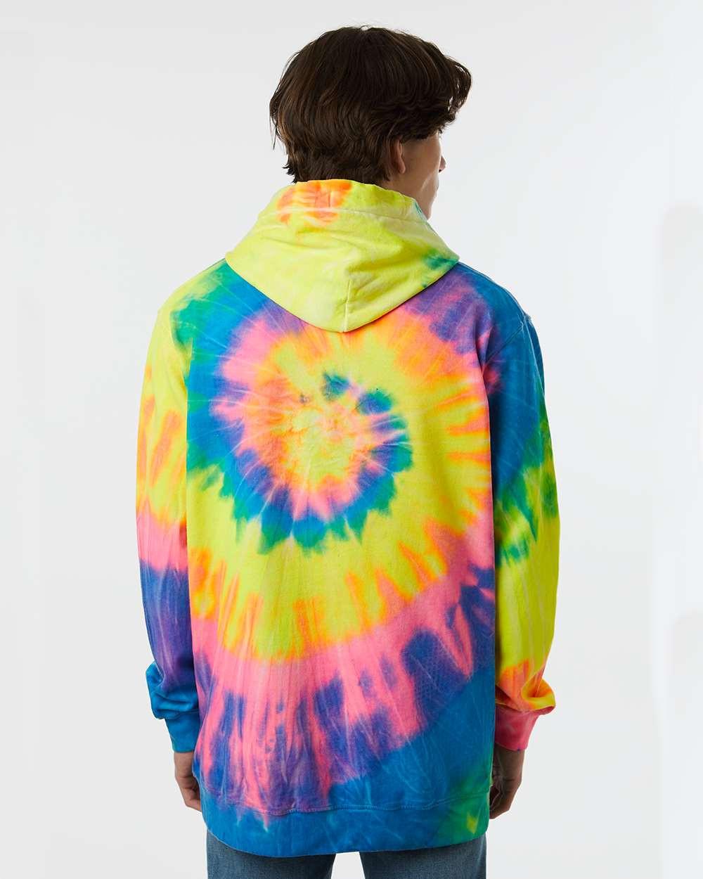 Multi-Color Spiral Tie-Dyed Hooded Sweatshirt [854MS]