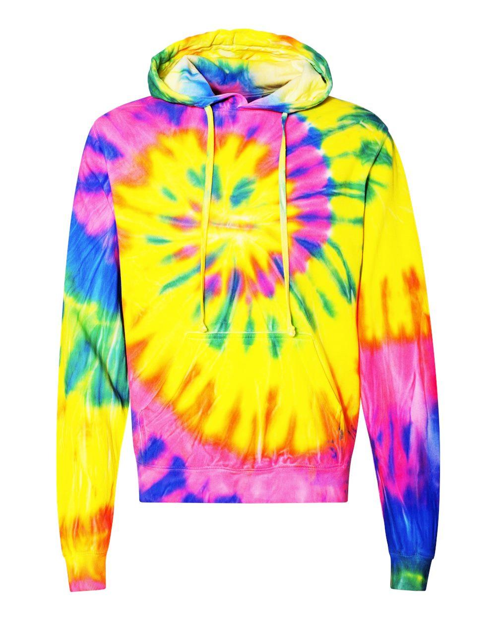 Multi-Color Spiral Tie-Dyed Hooded Sweatshirt [854MS]