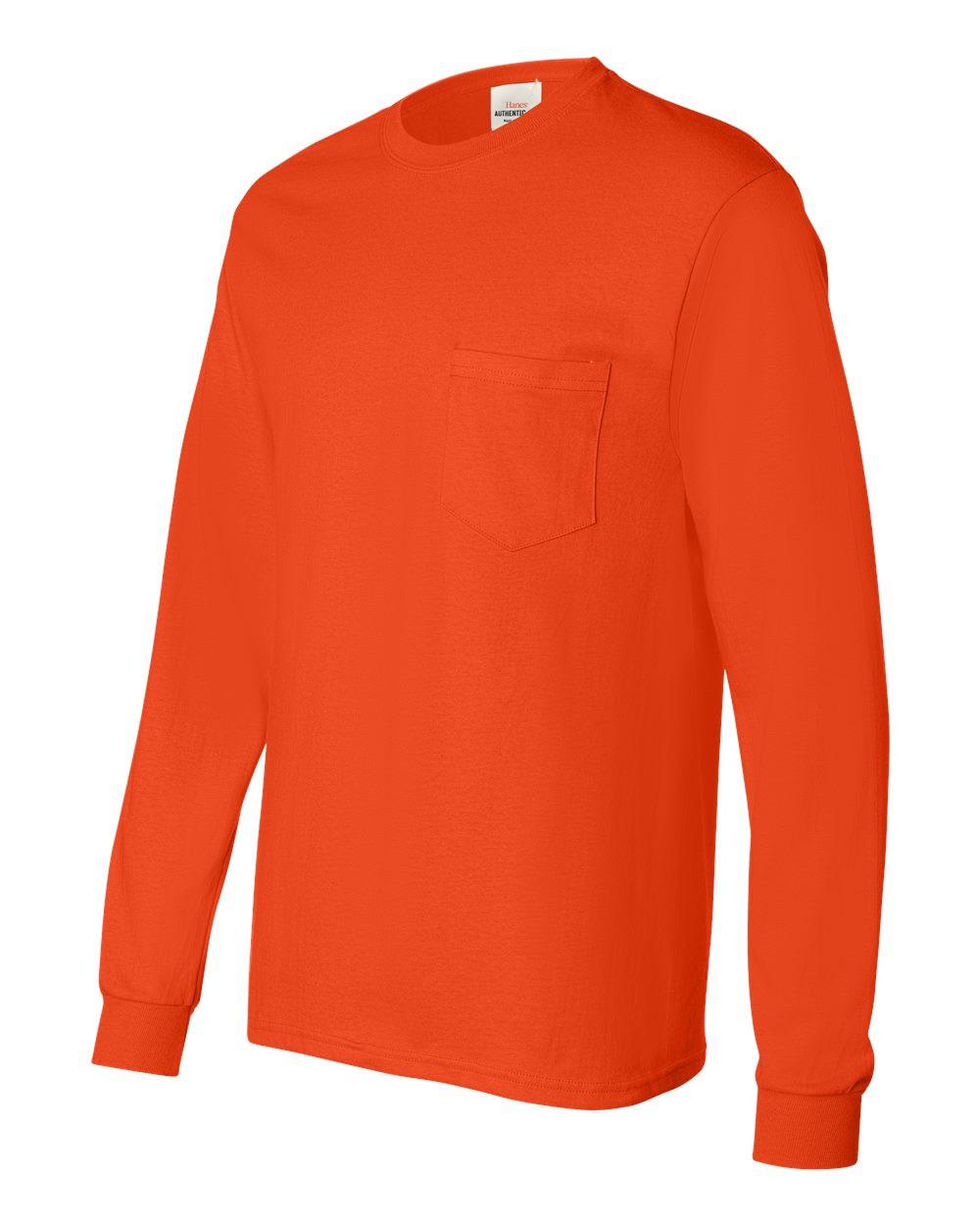 Authentic Long Sleeve Pocket T-Shirt [5596]