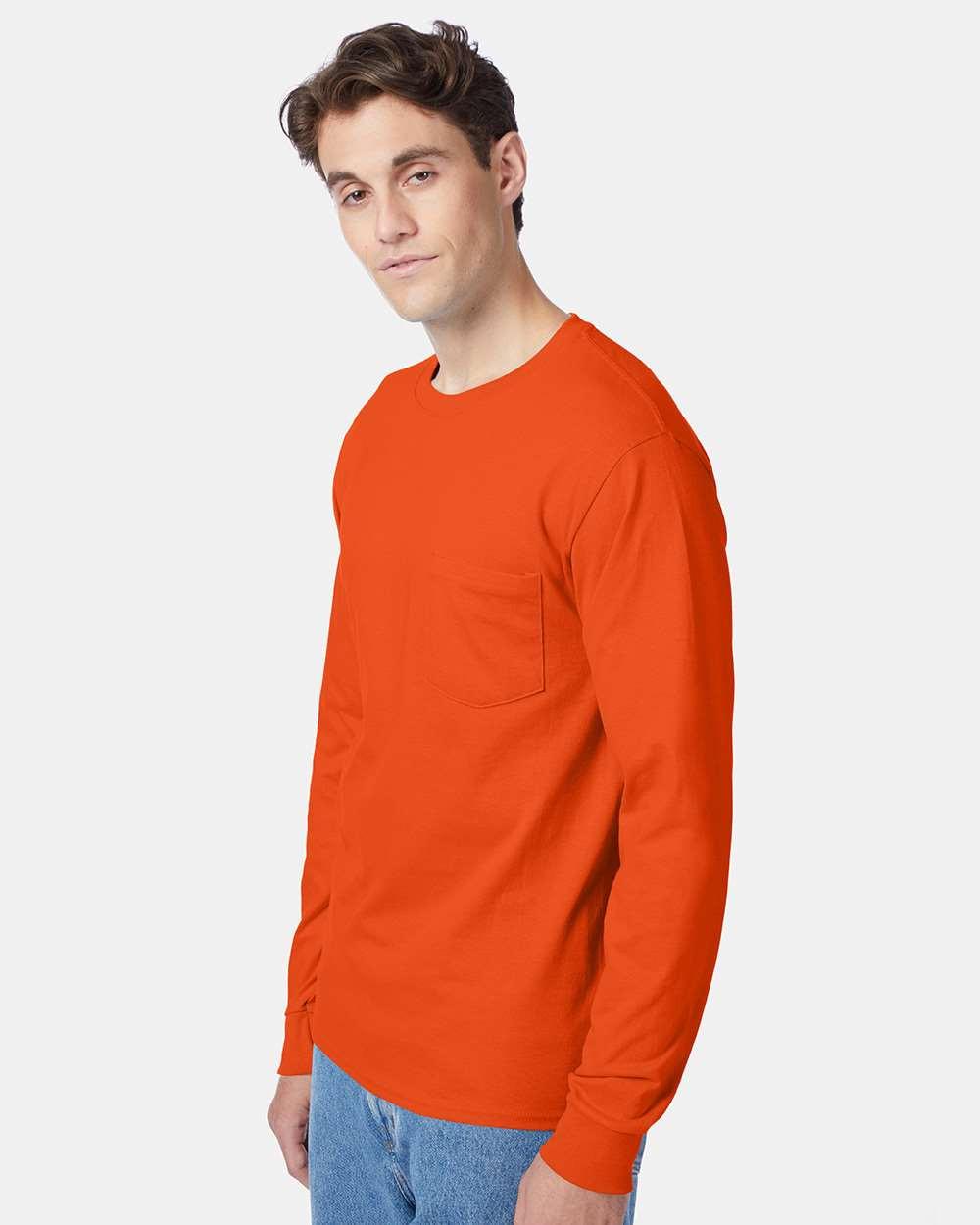 Authentic Long Sleeve Pocket T-Shirt [5596]