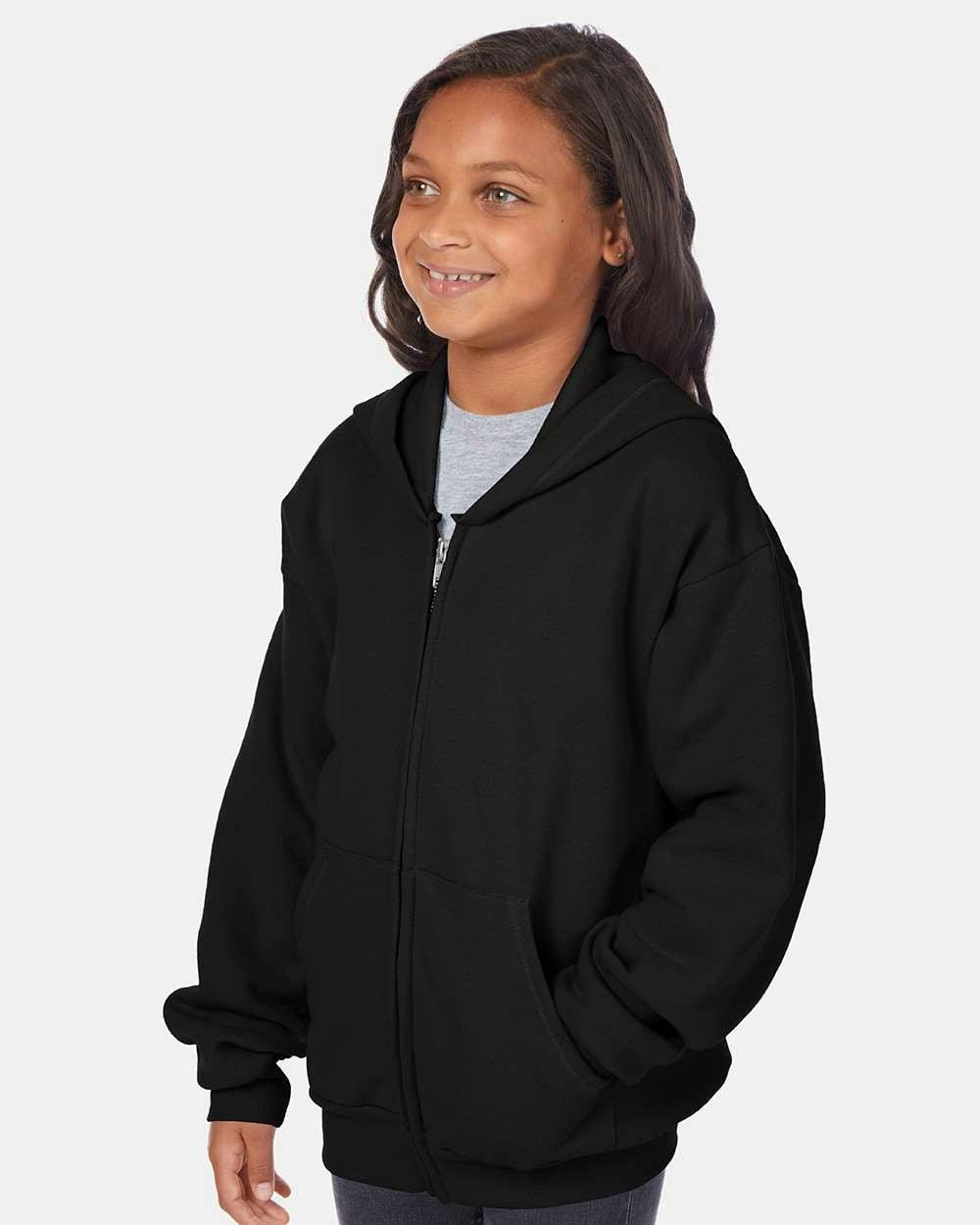 EcoSmart® Youth Full-Zip Hooded Sweatshirt [P480]