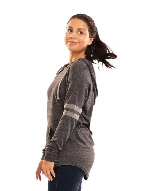 Women's Triblend Hooded Long Sleeve T-Shirt [229390]