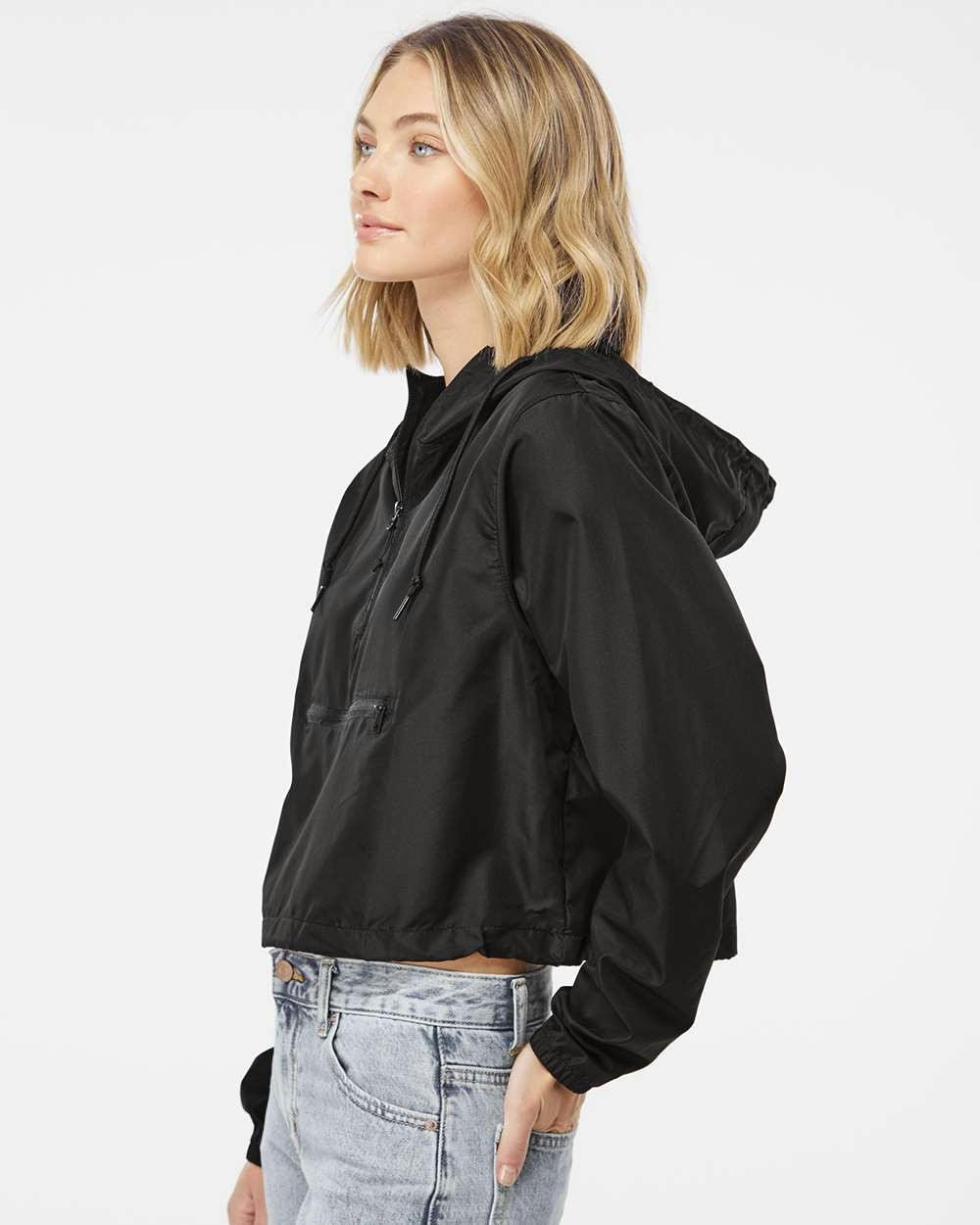 Women's Lightweight Quarter-Zip Pullover Crop Windbreaker [EXP64CRP]