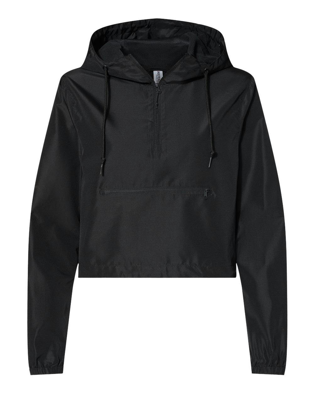 Women's Lightweight Quarter-Zip Pullover Crop Windbreaker [EXP64CRP]