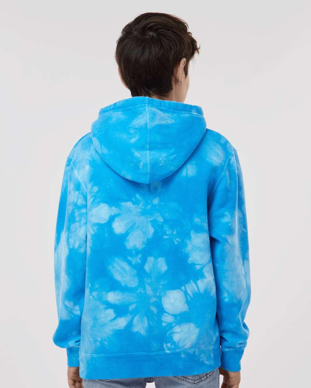 Youth Midweight Tie-Dyed Hooded Sweatshirt [PRM1500TD]