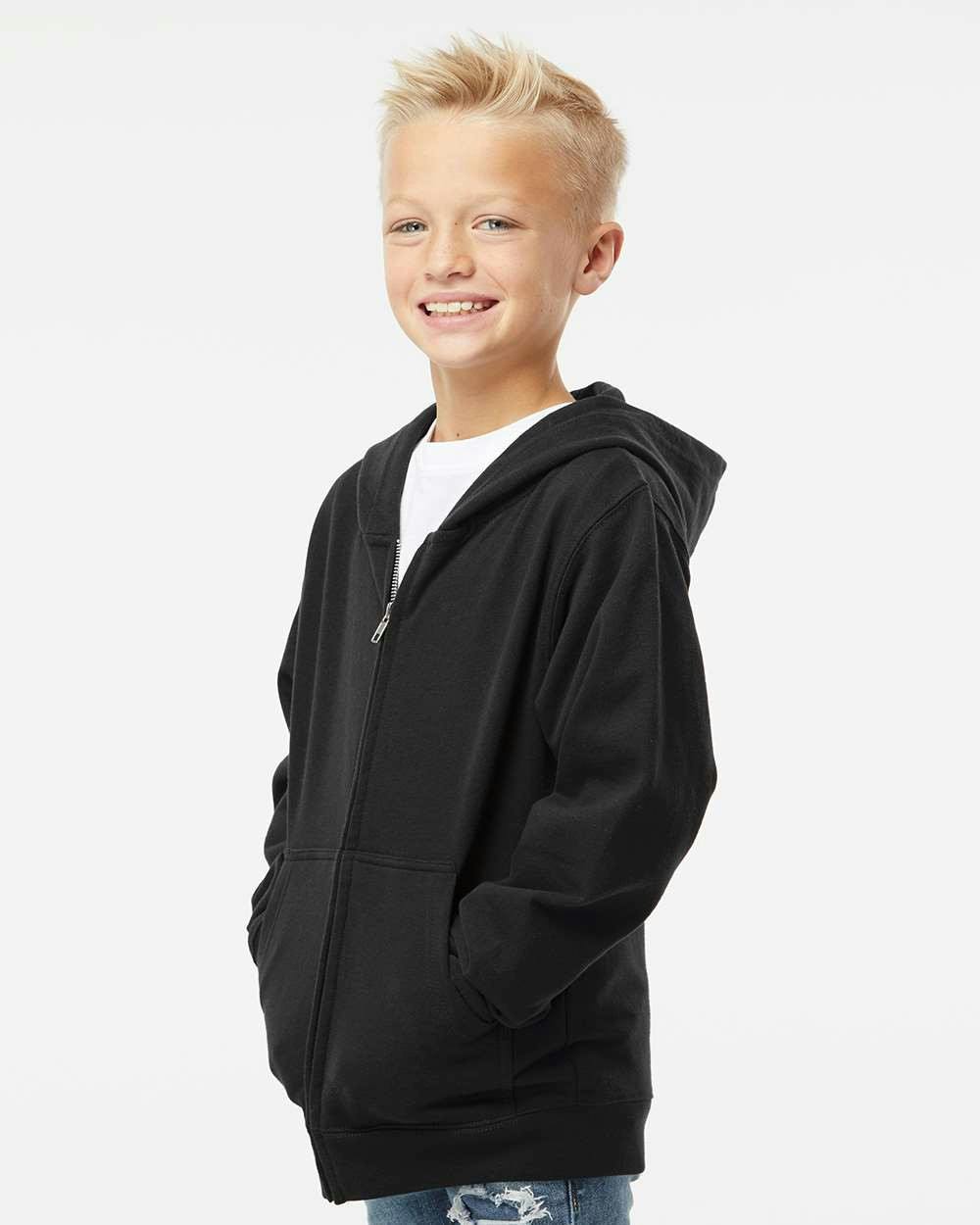 Youth Midweight Full-Zip Hooded Sweatshirt [SS4001YZ]