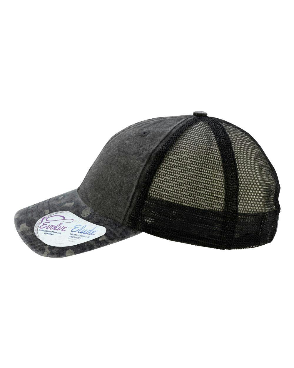 Women's Printed Visor with Mesh Back Cap [JANET]