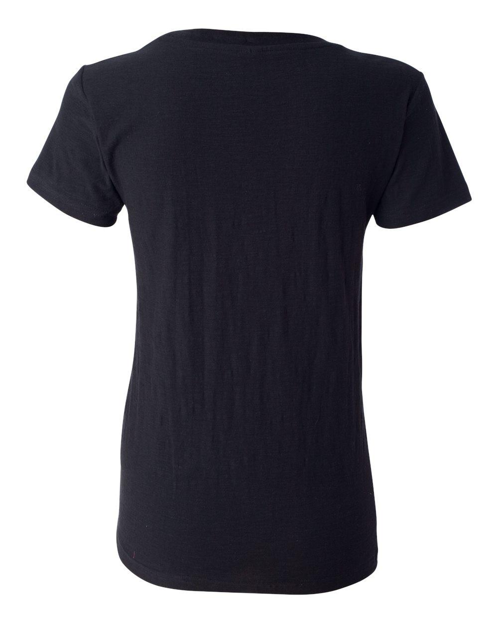 Women's V-Neck Slub T-Shirt [8169]