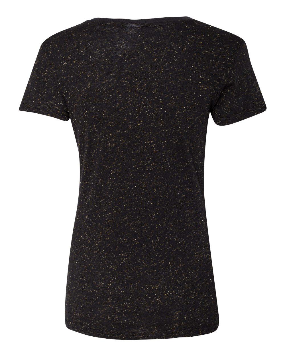 Women’s Glitter V-Neck T-Shirt [8136]