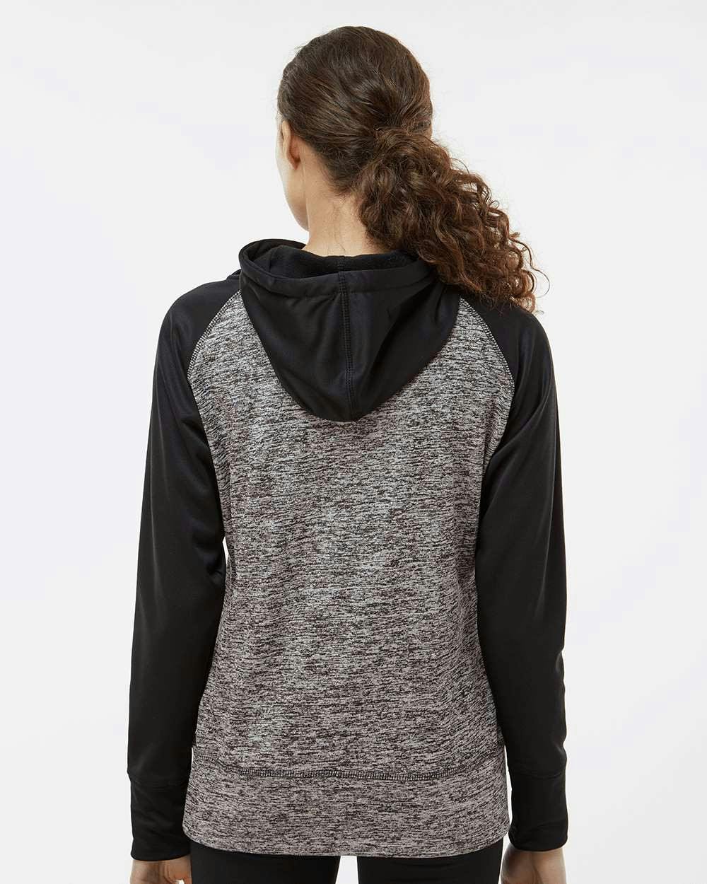 Women’s Colorblocked Cosmic Fleece Hooded Sweatshirt [8618]