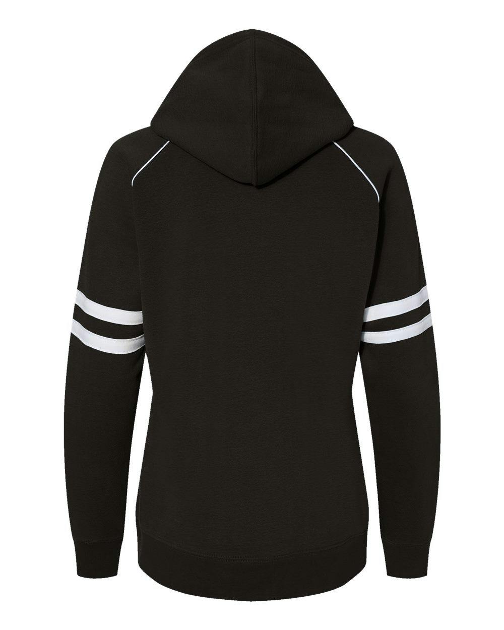 Women's Varsity Fleece Piped Hooded Sweatshirt [8645]