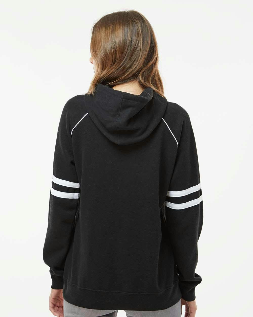 Women's Varsity Fleece Piped Hooded Sweatshirt [8645]