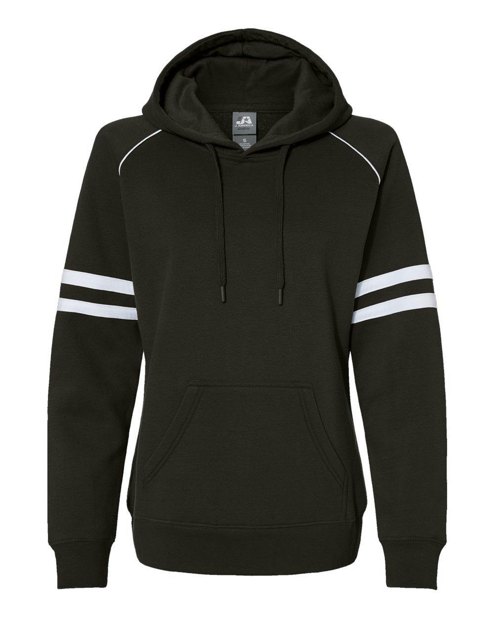 Women's Varsity Fleece Piped Hooded Sweatshirt [8645]